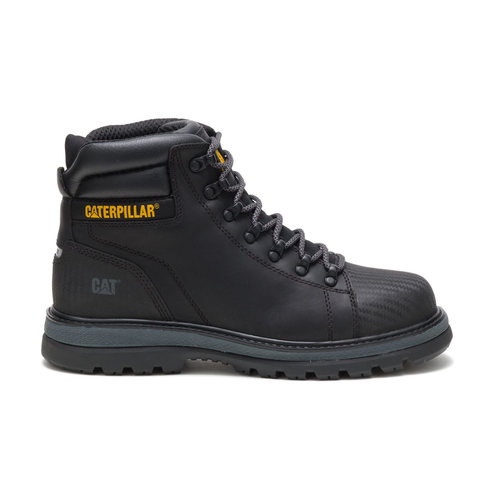 Caterpillar Foxfield Steel Toe - Mens Work Boots - Black - NZ (801IYMGTU)